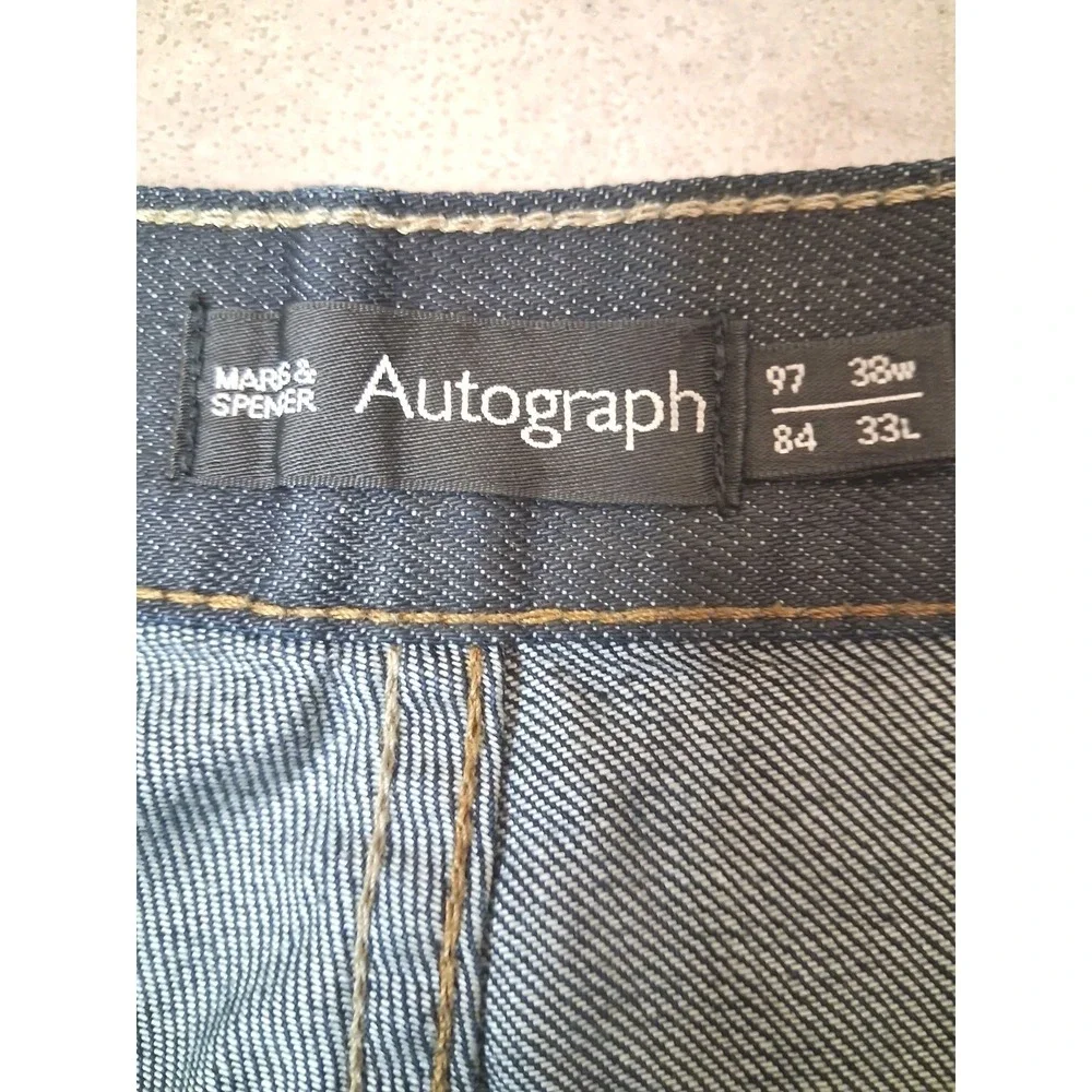 Marks & Spencer Autograph Straight Jeans Mens Size 38X33 - Picture 7 of 12